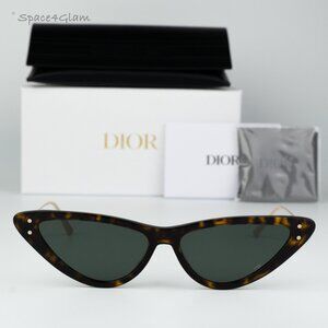 NEW Dior MISSDIOR B4U CD40105U 52N 22C0 Havana Green Unisex Cat Eye Sunglasses